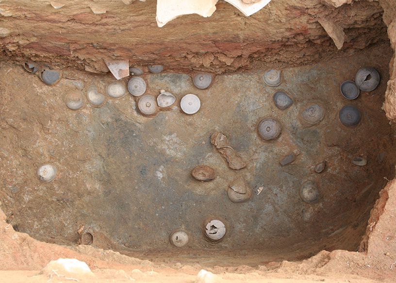 1-Ⅱ号窯跡床面遺物出土状況